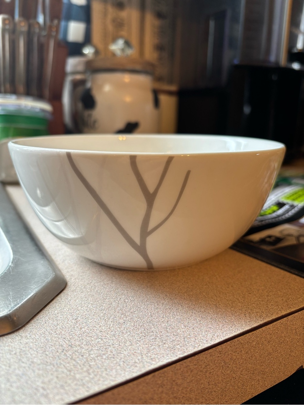 Lenox White Park City Ceramic Bowl with Classic Logo